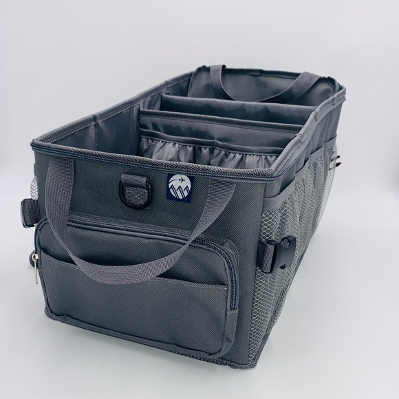 Car Seat Organizer for Kids! Zipper Lid, Cup Holders, and Seat Belt Attachments - Picture 3 of 8